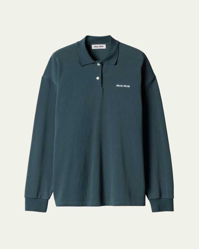 Oversized Pique Polo Shirt